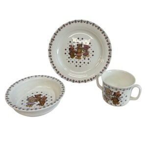 Sango Dancing Bears 3 Piece Bone China Childrens Set 3935 D Korea